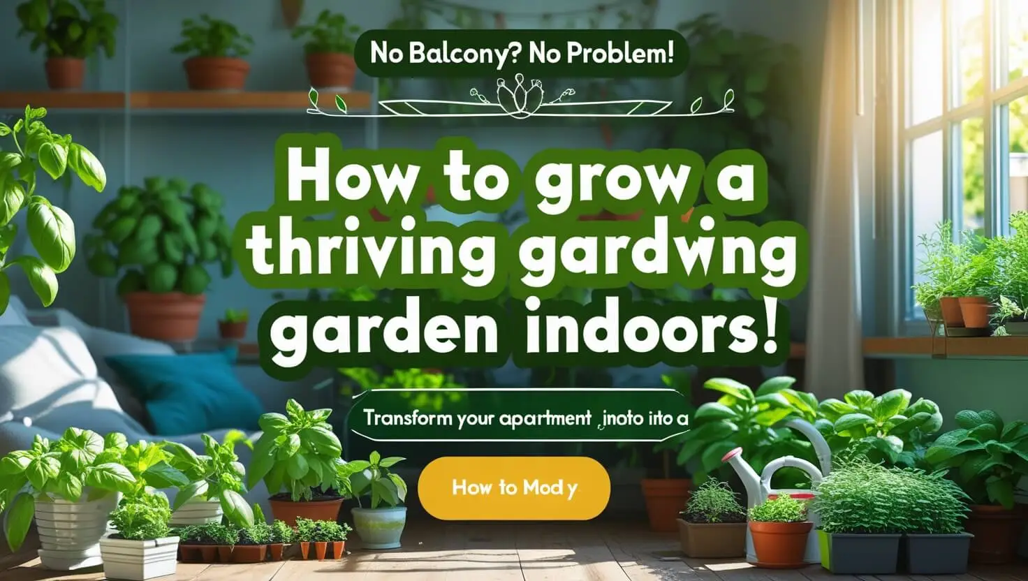 Indoor Gardening Without a Balcony: The Ultimate Guide for Apartment Dwellers in the USA